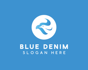 Blue Dove Bird logo design