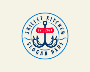 Fishing Hook Seafood logo design