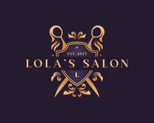 Scissors Hair Salon Stylist logo design