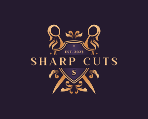 Scissors Hair Salon Stylist logo design