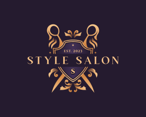 Scissors Hair Salon Stylist logo design