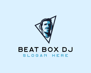 Male DJ Headphones logo design