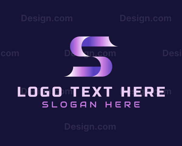 Ribbon Gradient Software Letter S Logo