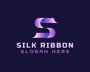 Ribbon Gradient Software Letter S logo design