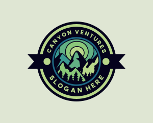 Forest Mountain Trekking logo design