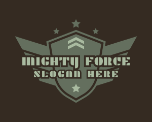 Army Shield Star logo design