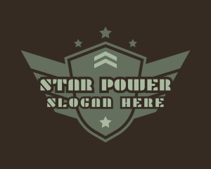 Army Shield Star logo design