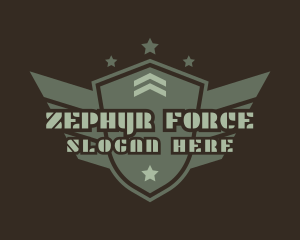 Army Shield Star logo design