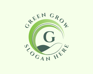 Green Nature Hill Letter logo design