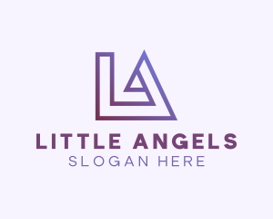 Modern Letter LA Monogram logo design