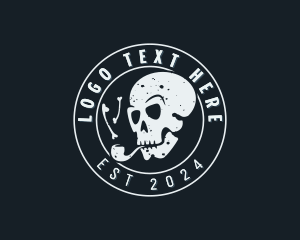 Bone Cigarette Skull logo