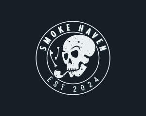 Bone Cigarette Skull logo