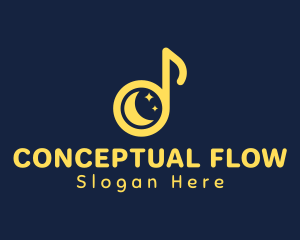 Moon Music Note logo