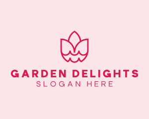 Pink Lotus Garden logo design