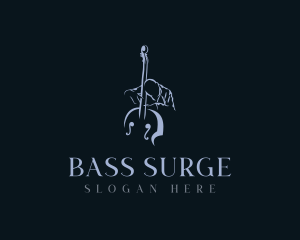 Bass Musical Instrument logo design