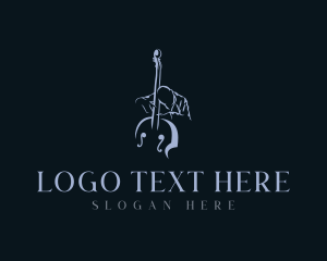 Music - Bass Musical Instrument logo design
