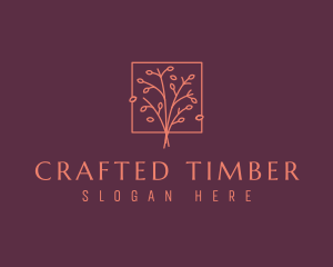 Natural Floral Tree logo design