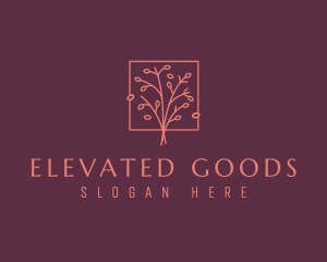 Natural Floral Tree logo design