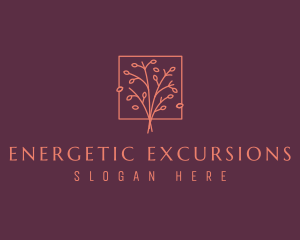 Natural Floral Tree logo design