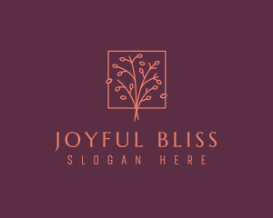 Natural Floral Tree logo design