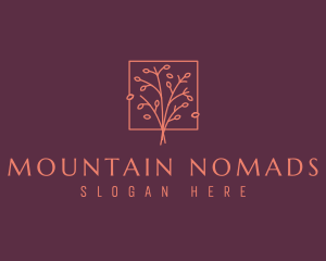 Natural Floral Tree logo design