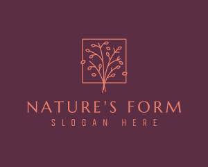 Natural Floral Tree logo design