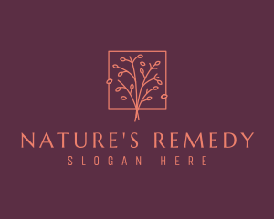 Natural Floral Tree logo design