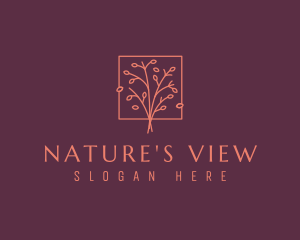 Natural Floral Tree logo design