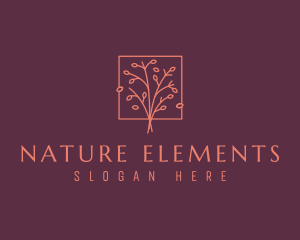 Natural Floral Tree logo design