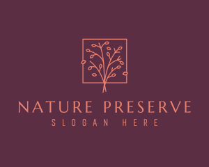 Natural Floral Tree logo design