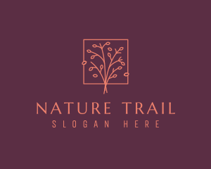 Natural Floral Tree logo design