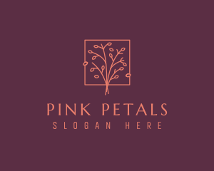 Natural Floral Tree logo design