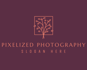 Natural Floral Tree logo design