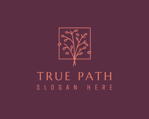 Natural Floral Tree logo design