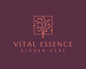 Natural Floral Tree logo design