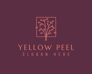 Natural Floral Tree logo design