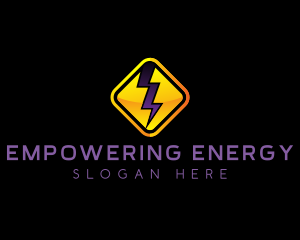 Electricity Lightning Energy logo design