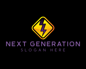 Electricity Lightning Energy logo design