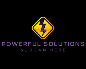 Electricity Lightning Energy logo design