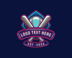 Baseball Sports League Logo