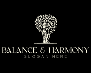 Woman Tree Nature logo design