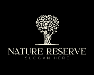 Woman Tree Nature logo design