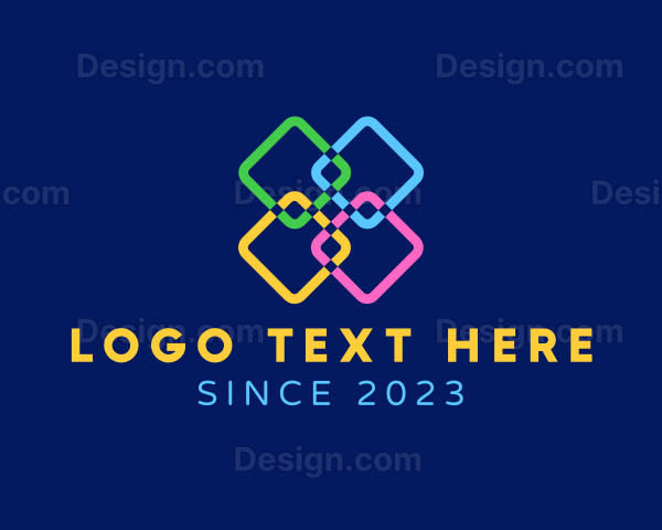 Geometric Chain Knot Logo