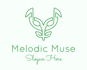 Music Mask Plant logo design