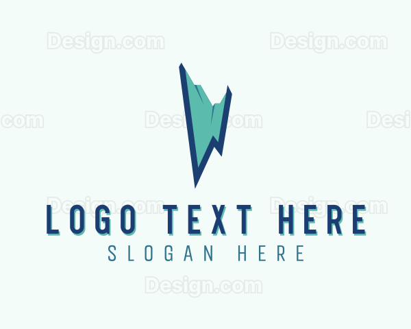 Mountain Hiking Letter W Logo