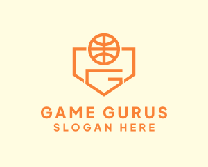 Orange Basketball Tournament Letter G Logo