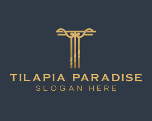 Elegant Pillar Letter T logo design