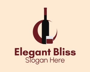 Brandy Wine Bottle  Logo