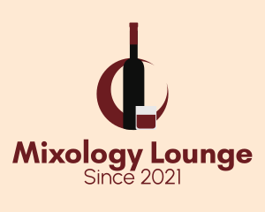 Brandy Wine Bottle  logo design