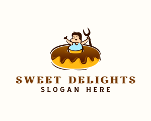 Donut Bakery Pastry logo design